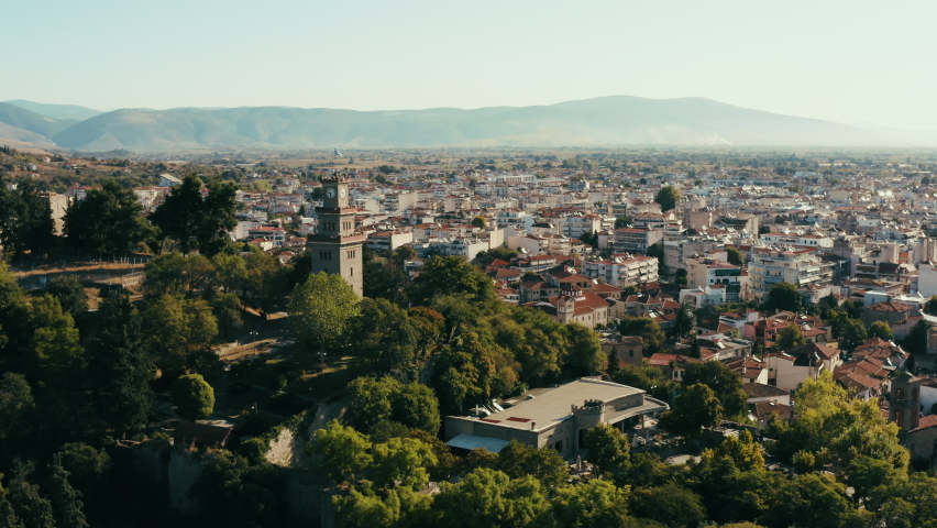 City of Trikala, Greece Drone View