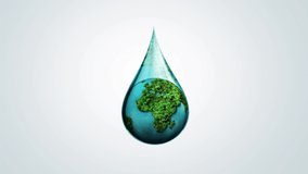 World Water Day Concept Video footage. Every Drop Matters. Saving water and world environmental protection concept- Environment day and earth day.