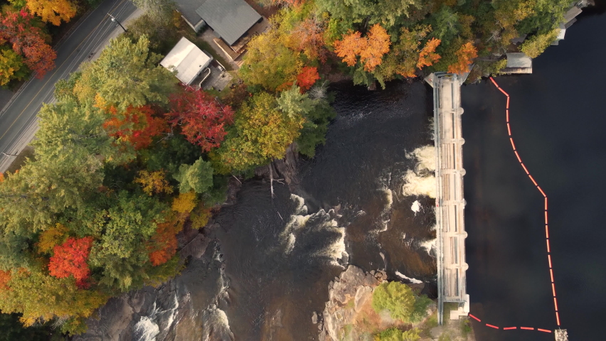  Water is released from the hydro electric dam into the South River Cascades