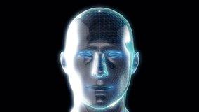 360 degree rotating man 3d head model on x-ray - Powered by Shutterstock - Get 15% off with code: PIKWIZARD15