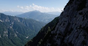 Aerial View of Famous Mountain Range in Kitzbuhel, Austria