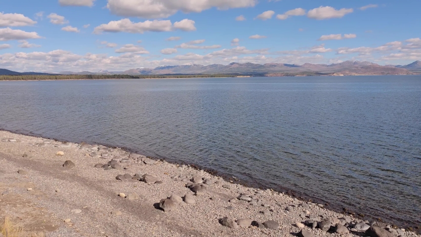 Yellowstone Lake the largest body of water in The National Park