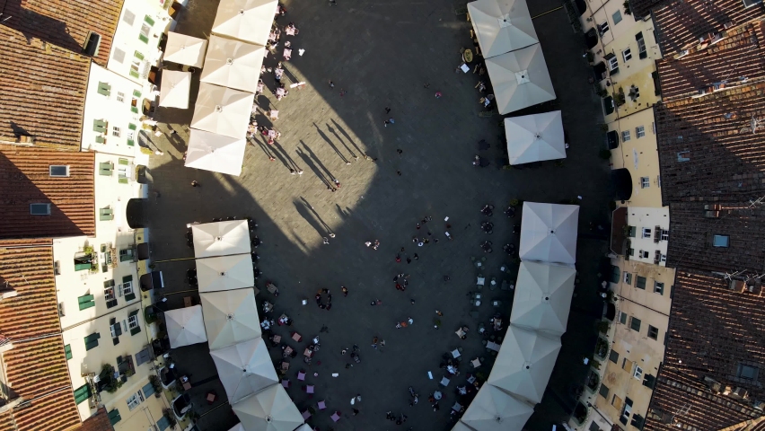 Aerial view of Piazza dell