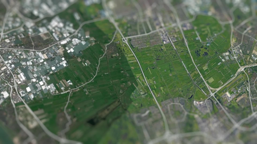 Rotterdam Netherlands City On Physical World Map