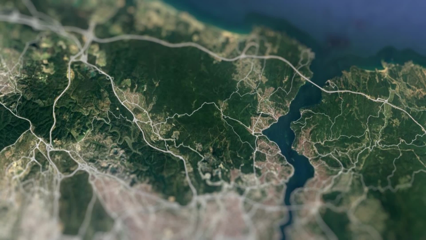 Istanbul Turkey City On Physical World Map