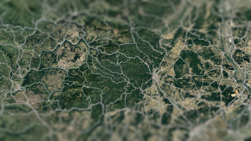 Montpellier France City On Physical World Map