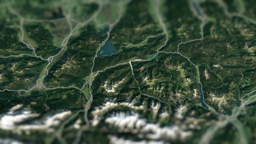 Innsbruck Austria City On Physical World Map