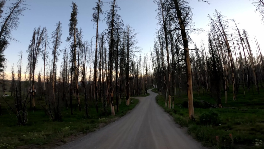 Grand Teton 08 National Park Grassy Lake Reservoir Rocky Mountains Wyoming Driving POV