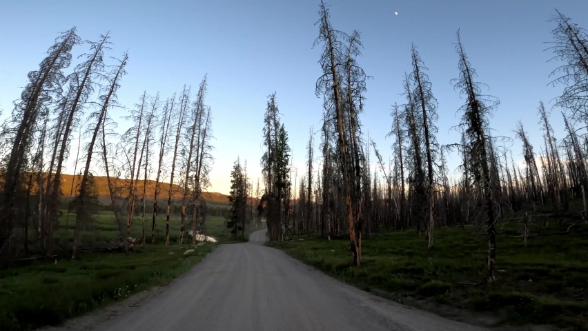 Grand Teton 06 National Park Grassy Lake Reservoir Rocky Mountains Wyoming Driving POV
