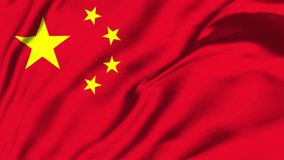 China Waving Flag, China Flag, Chinese Flag Waving Animation, China Flag 4K Footage, Chinese