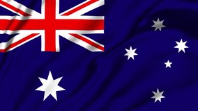 Australia Waving Flag, Australian Flag, Australian Flag Waving Animation, Australia Flag 4K Footage