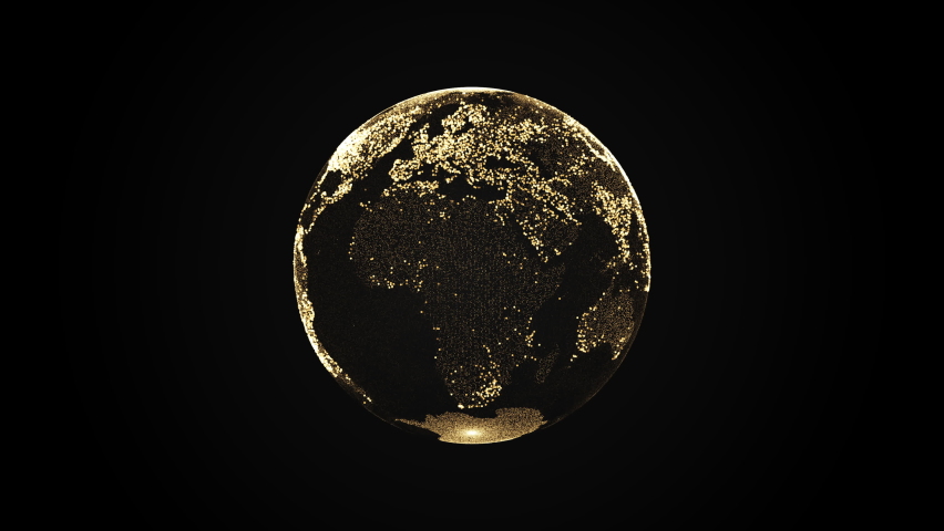 Fond Une Animation Dun Globe Tournant Avec Des Lignes Dessus Fond