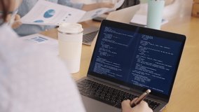 Digital transformation future workforce. Asia people young talent woman busy talk phone call work at hybrid office reskill upskill martech remote job write code on AI cyber security cloud computing. - Powered by Shutterstock - Get 15% off with code: PIKWIZARD15