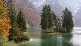 Lago del Predil in Autumn Julian Alps, Friuli Venezia Giulia Norther Italy