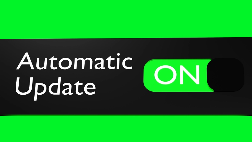 Turn on Automatic Update slider. Operating system or software auto updating. | Shutterstock HD Video #1096122257