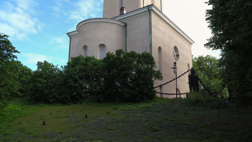 The Suomenlinna Church located on Suomenlinna island in Helsinki, Finland