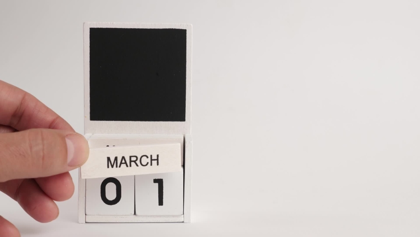 Calendar with the date March 1 and a place for designers. Illustration for an event of a certain date.