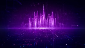 The smart city of cyberspace and metaverse digital data of futuristic and technology, Internet and big data of cloud computing, Internet 5g connection data analysis background concept. - Powered by Shutterstock - Get 15% off with code: PIKWIZARD15