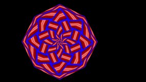 Abstract Kaleidoscope Squence Patterns. Motion Graphics Pattern. 4K Background Animation Footage. symmetrical patterns change. Seamless loop video.