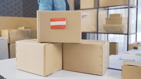 Austrian flag on logistic cargo package.
Cargo package with flag of Austria.
 - Powered by Shutterstock - Get 15% off with code: PIKWIZARD15