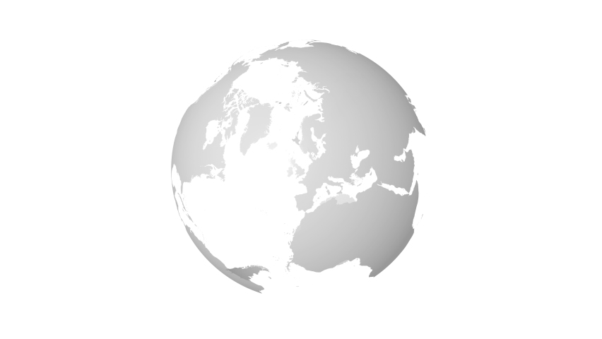 Rotating transparent Earth Globe Map