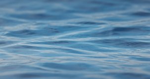 Ripple sea or ocean waves as nature pattern background, 4K slow motion video of water surface