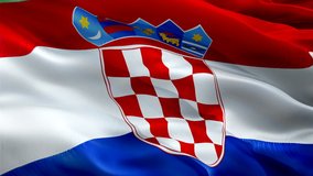 Croatia flag. National 3d Croatian flag waving. Sign of Croatia seamless loop animation. Croatian flag HD Background. Croatia flag Closeup 1080p  video for presentation ‎Split vacation Zagreb, Sisak
 - Powered by Shutterstock - Get 15% off with code: PIKWIZARD15
