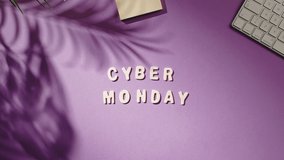Cyber Monday Sign On Purple Background - Powered by Shutterstock - Get 15% off with code: PIKWIZARD15