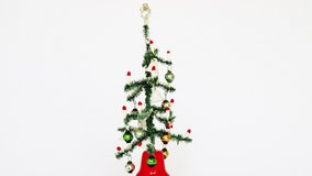 Funny 1960s vintage balding Christmas Tree