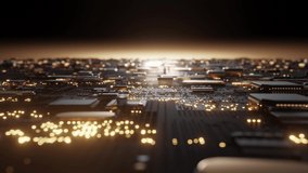 The mother server is processing the data, Circuit board futuristic server code processing. Orange technology background with bokeh. 3d rendering - Powered by Shutterstock - Get 15% off with code: PIKWIZARD15