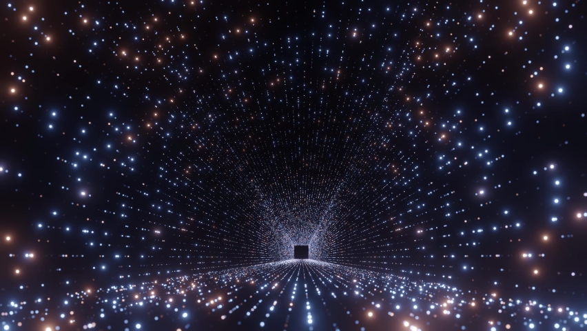 Abstract technology background with glitter particle motion in a cyber space. Rhombus shape tunnel texture for futuristic digital data - Powered by Shutterstock - Get 15% off with code: PIKWIZARD15