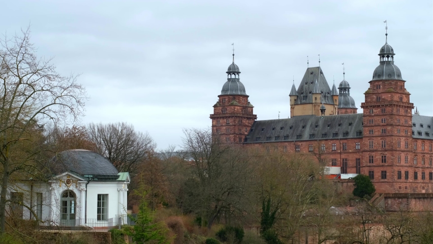 German castle Schloss Johannisburg in the town of Aschaffenburg