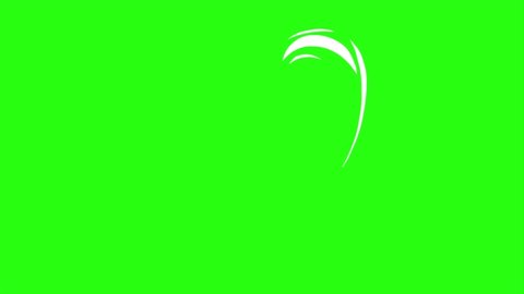 Animation swoosh curl on green screen background 스톡 비디오