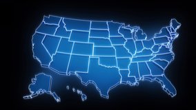 3D digital USA map on a transparent background.  - Powered by Shutterstock - Get 15% off with code: PIKWIZARD15