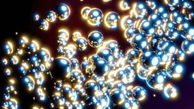 Abstract metal flying balls on a black background. Design. Silver spheres moving as a stream diagonally. - Powered by Shutterstock - Get 15% off with code: PIKWIZARD15
