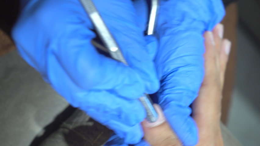 cleaning nails for apply nail-paint on nail