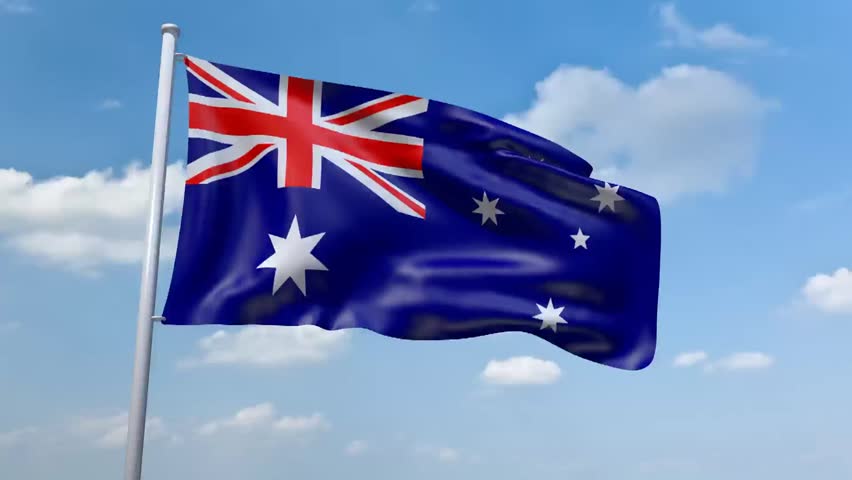 Australian Flag in the Blue Stock (100% Royalty-free) 1096333 |