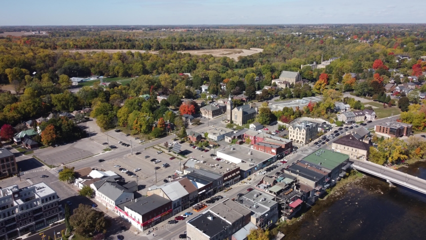 Swooping View Of Paris Ontario