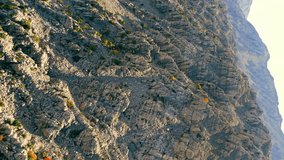 magnificent aerial view of Taurus mountains, mountain range in southern Turkey. vertical video. High quality 4k footage