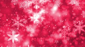 Animation of christmas greetings and snow falling on red background. Christmas, winter, festivity, tradition and celebration concept digitally generated video.