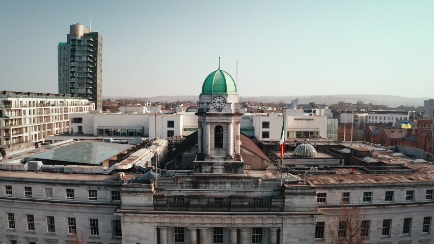 Cork City Council aerial front view closeup