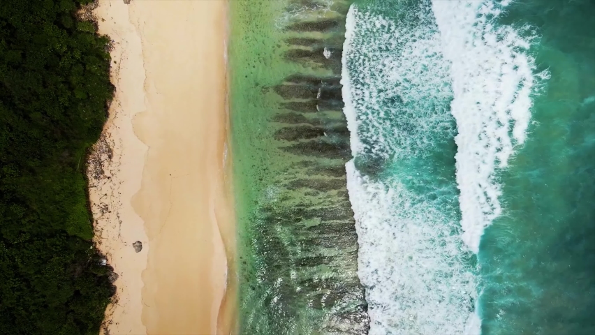Ocean waves Stormy sea Aeria view 4K | Shutterstock HD Video #1096378207