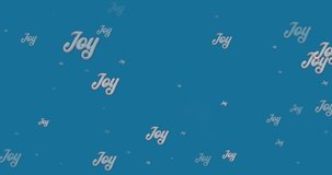 Animation of christmas greetings text over blue background. Christmas, tradition, celebration and festivity concept digitally generated video.