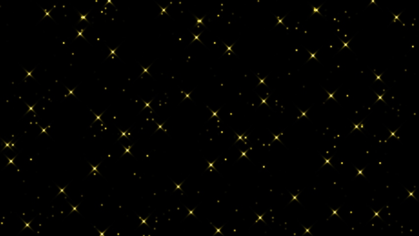 Glittering Yellow Star Dot Lights Royalty-Free Stock Footage #1096396491