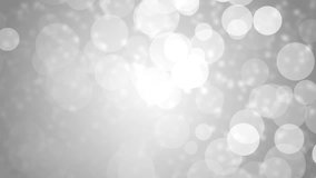 Lights silver bokeh background. High Definition abstract motion backgrounds ideal for editing. VJ Elegant abstract. Christmas Animated Background. loop able abstract background circles.