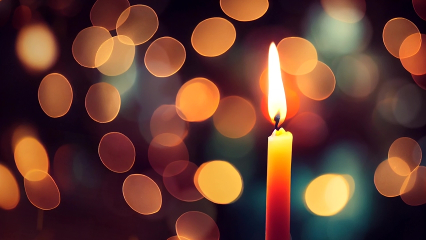 Candle flame on a bokeh background. Looped flame movement. 18 seconds
 Royalty-Free Stock Footage #1096431551