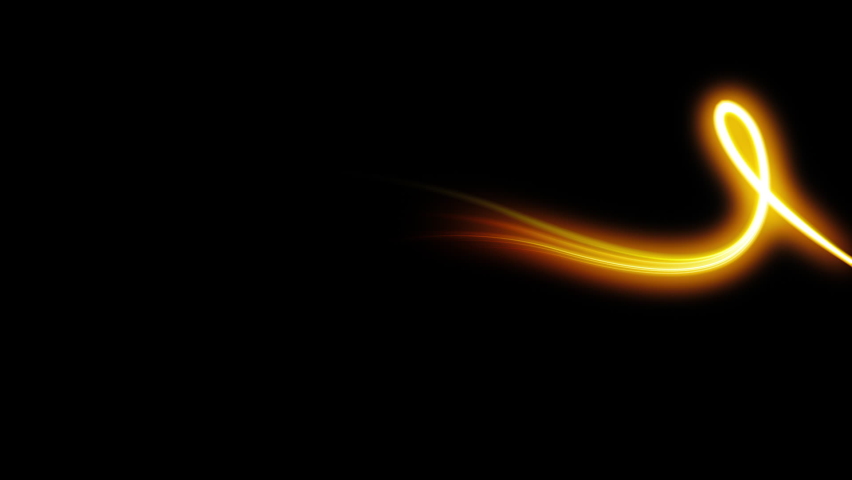 Glowing streams light in motion with abstract lines trail