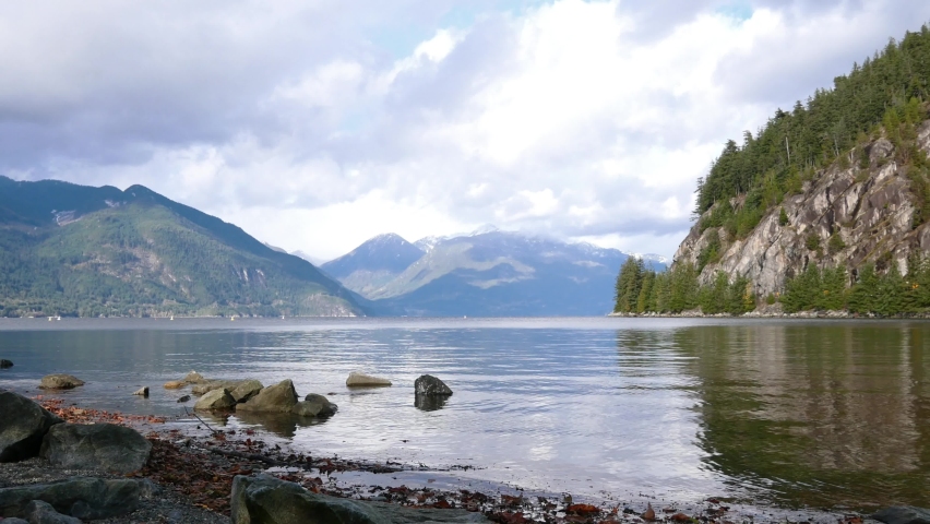 Porteau Cove Provincial Park in autumn, British Columbia, Canada.
