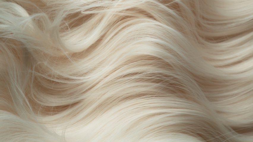 Super Slow Motion Shot of Waving Light Blonde Hair at 1000 fps. | Shutterstock HD Video #1096447955