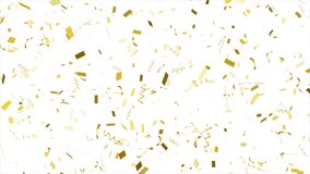 Colorful Confetti Particles Falling Over White Background, Confetti Falling Celebration Animation,party Bg, Gold Realistic Confetti Explosions, Birthday Party Confetti Falling - Powered by Shutterstock - Get 15% off with code: PIKWIZARD15
